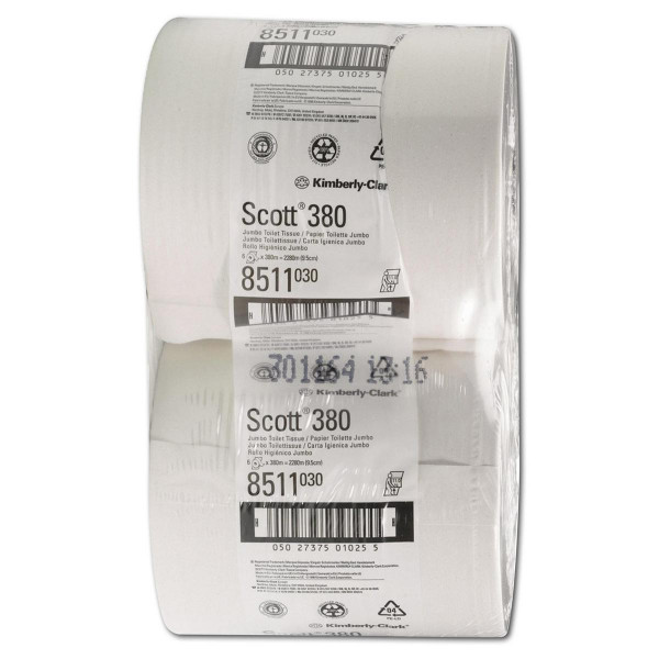 Scott  380 m toilettissue jumbo wit 6 rol Kimberly Clark