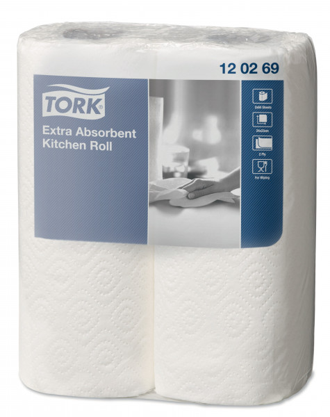 Tork keukenrol wit 2x12rol Tork