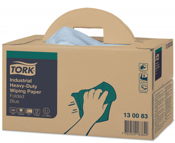 130083 Gevouwen handybox W7 Blauw 3 lgs Tork