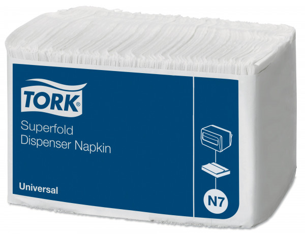 Tork dispenserservet superfold N7 wit 5400 st Tork