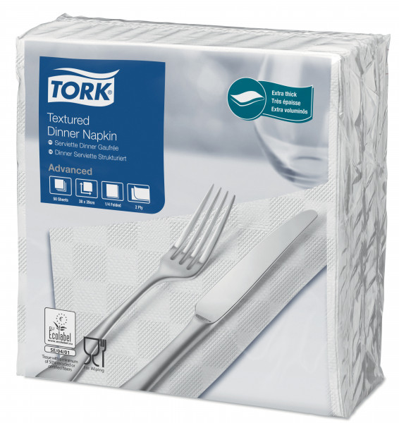 Tork Textured dinnerservet 1/4 vouw 900 st Tork