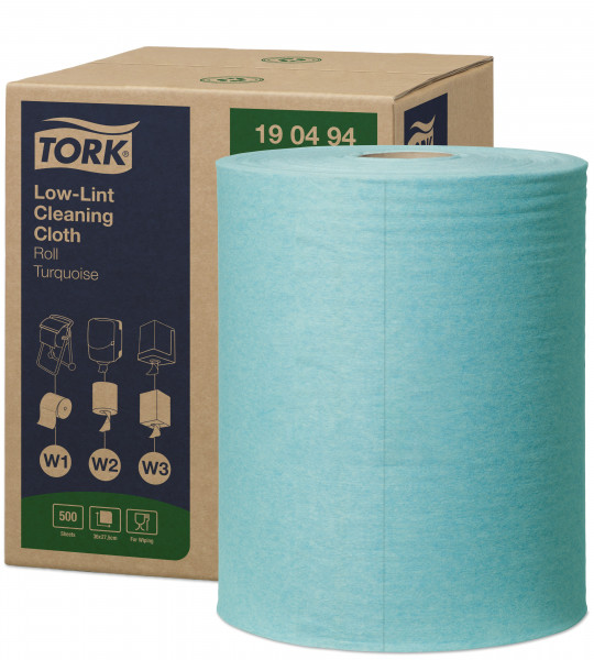 Combi rol in box W1/W2/W3 turquoise Tork