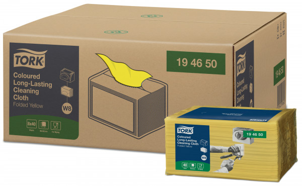 Gevouwen - small pack w8 geel Tork