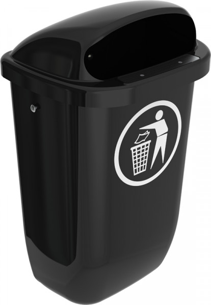 CB021604 Afvalbak din 50 l zwart Vepa bins