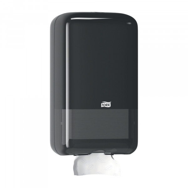 Tork gevouwen toiletpapier dispenseer zwart T3 Tork